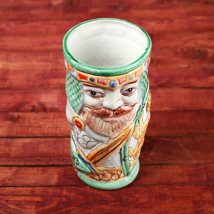 Бокал сувенирный "Богатырь" майолика