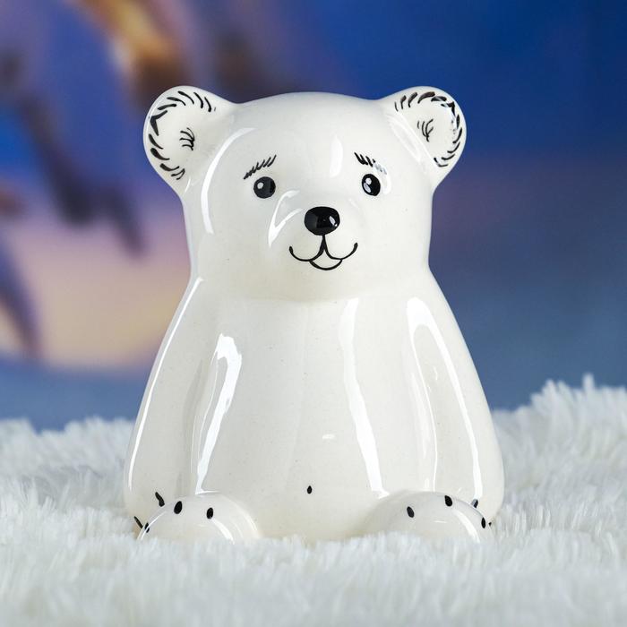 Копилка "Медвежонок" белый, 17см