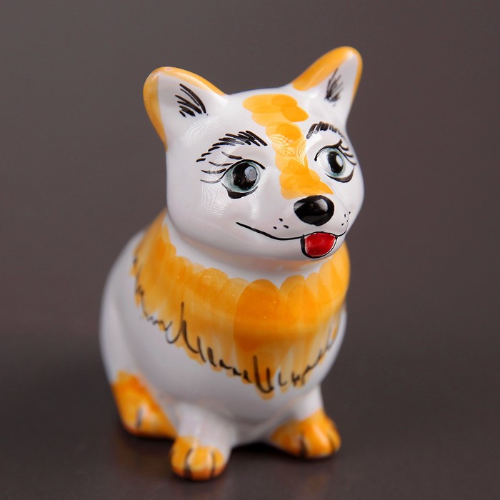 Фигурка "Корги сидит" майолика, 7,5 см МИКС