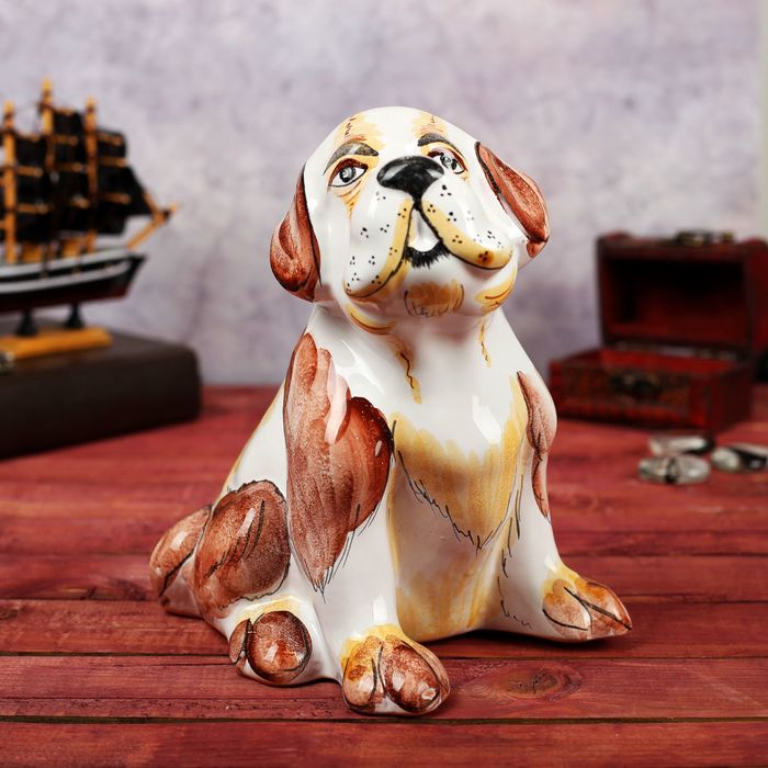 Фигурка "Собака" майолика, 18см