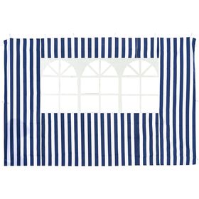 Стенка синяя с окном для садового тента-шатра №4120 от Сима-ленд