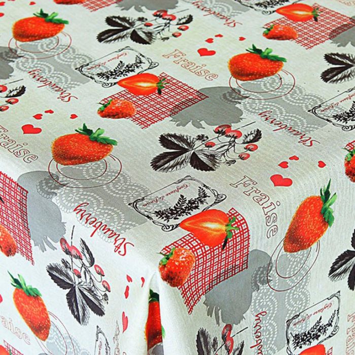 Клеенка столовая "Алекта", 137 см, рулон 20 п.м., 94-R165-1-2, Клубника
