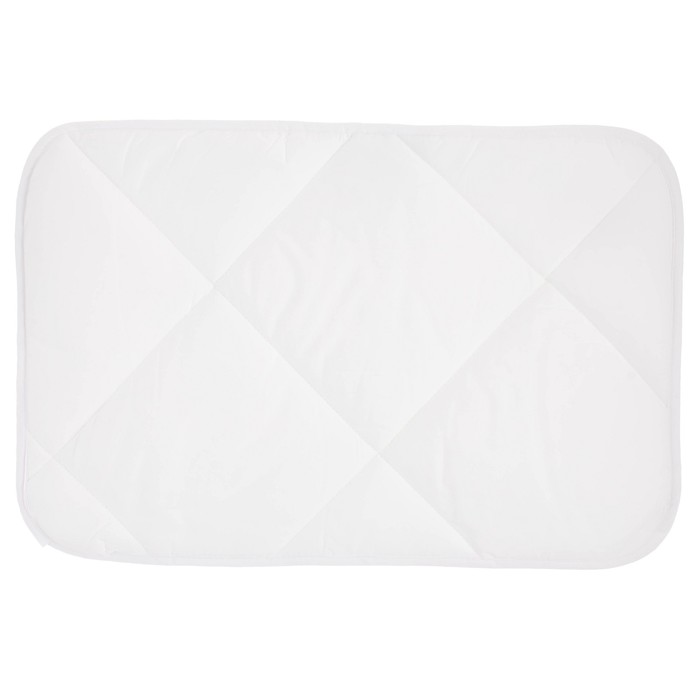 Подушка плоская OL-tex для новорожденных 40x60 см, микроволокно, сатин/тик белый, хлопок