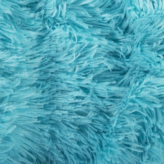 Плед мех "Шиншилла" двухсторонний, 240х220 см, бирюза