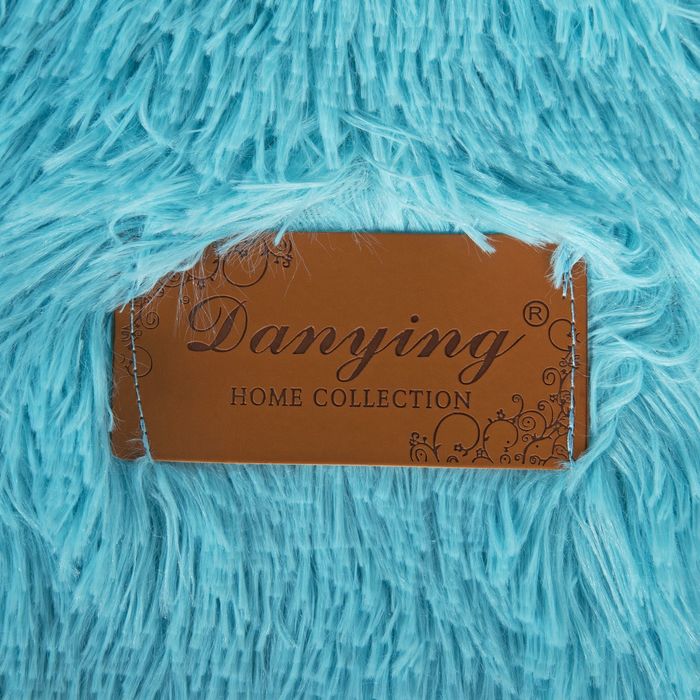 Плед мех "Шиншилла" двухсторонний, 240х220 см, бирюза