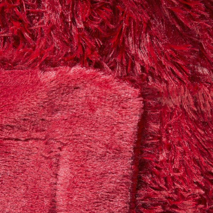 Плед мех "Шиншилла" двухсторонний, 240х220 см, бордо