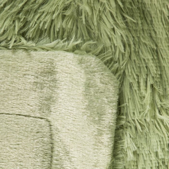 Плед мех "Шиншилла" двухсторонний, 240х220 см, зеленый