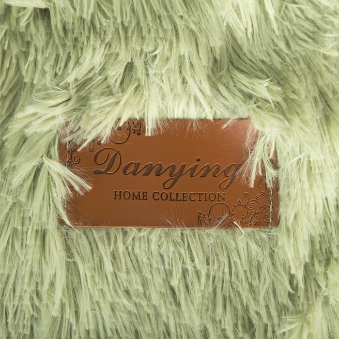 Плед мех "Шиншилла" двухсторонний, 240х220 см, зеленый