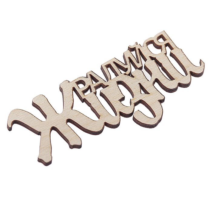 Декоративное слово для творчества из фанеры "Радуйся жизни" 10 см (ДЕК-423)