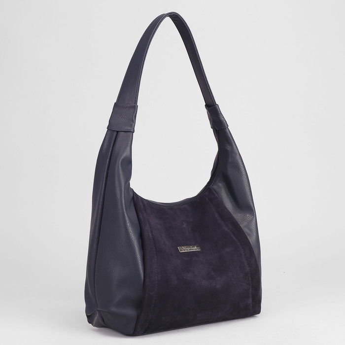 Сумка женская, отдел на молнии, наружный карман, цвет синий