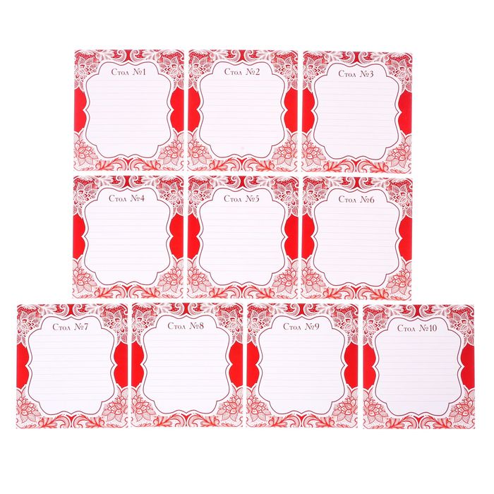 Набор для плана рассадки "Красные розы"