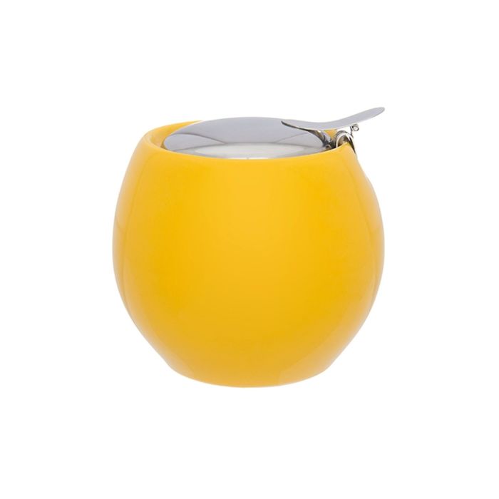 Сахарница "Сочный лимон", 10,5 х 10,5 х 10 см, 500 мл, с металлической крышкой