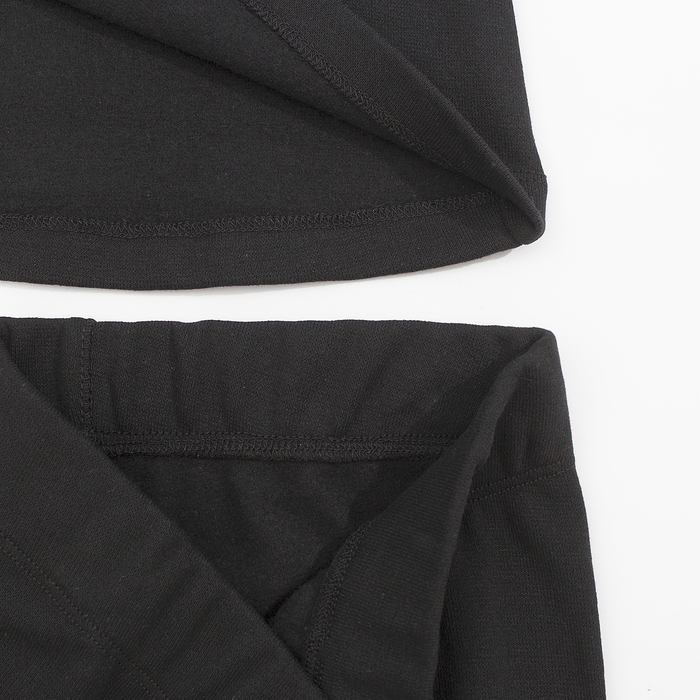 Комплект женский (джемпер, лосины) термо М-598-18, цвет чёрный/голубой, р-р 44