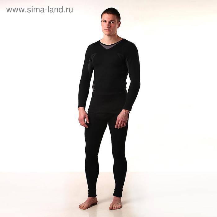 фото Термобельё мужское (джемпер, кальсоны) цвет чёрный, размер 52 modno.ru