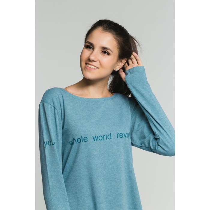 Туника женская М-276/1-02 цвет бирюза, р-р 46