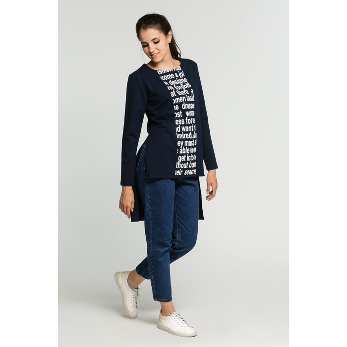 Туника женская М-280-05 цвет тёмно-синий, р-р 42
