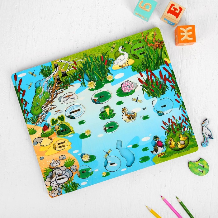 Рамка-вкладыш "Пруд", 40 деталей