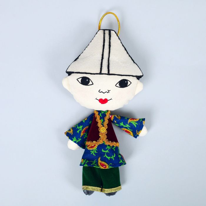 Фигурка "Куаныш" повседневный костюм, войлок, ручная работа