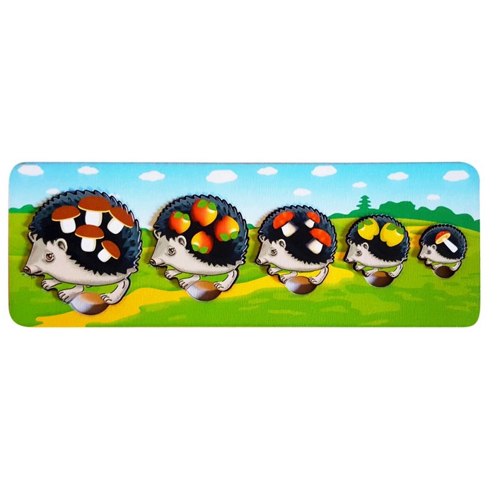 Рамка-вкладыш "Ёжики на цветном фоне"