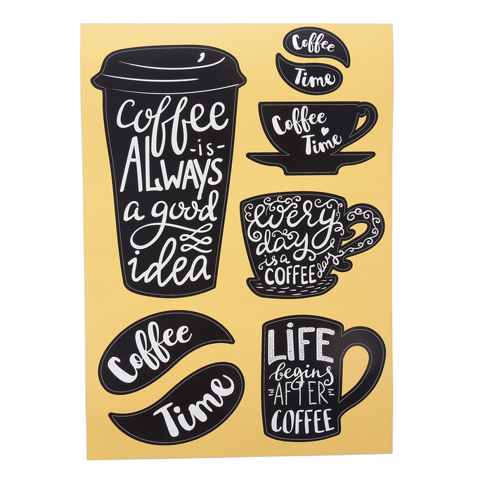 Наклейки Decoretto "Кофе каждый день" 35х50 см