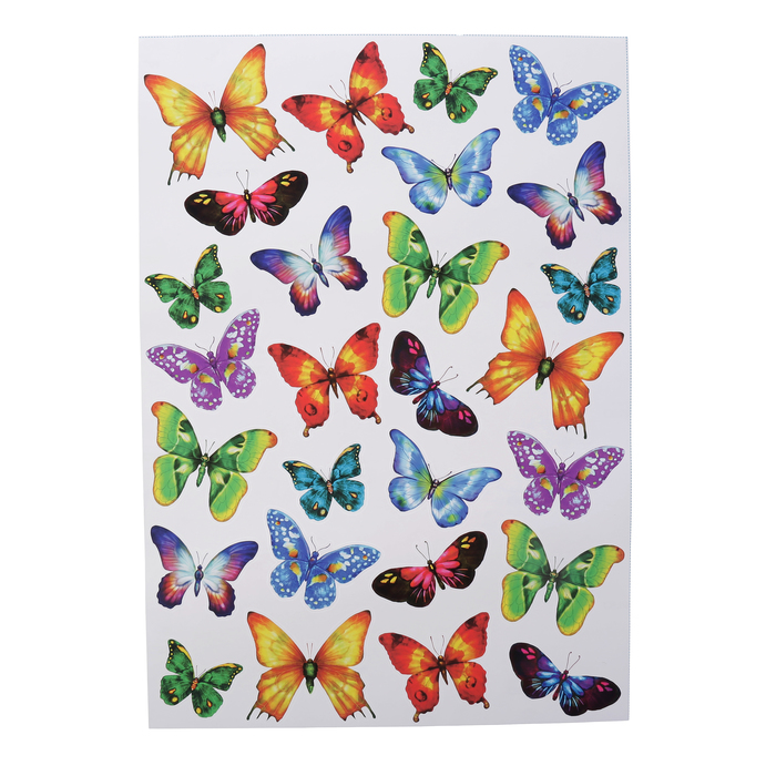 Наклейки Decoretto "Пестрые бабочки" 50х70 см