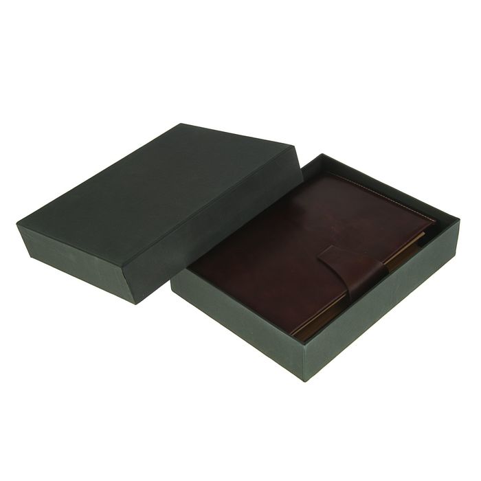 Ежедневник полудатированный А5, 208 листов Windsor, натуральная кожа, тонированный блок, золотой срез, два ляссе, застежка на кнопке, коричневый