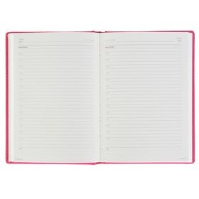 Ежедневник недатированный А5, 136 листов Velvet, обложка искусственная кожа, розовый от Сима-ленд