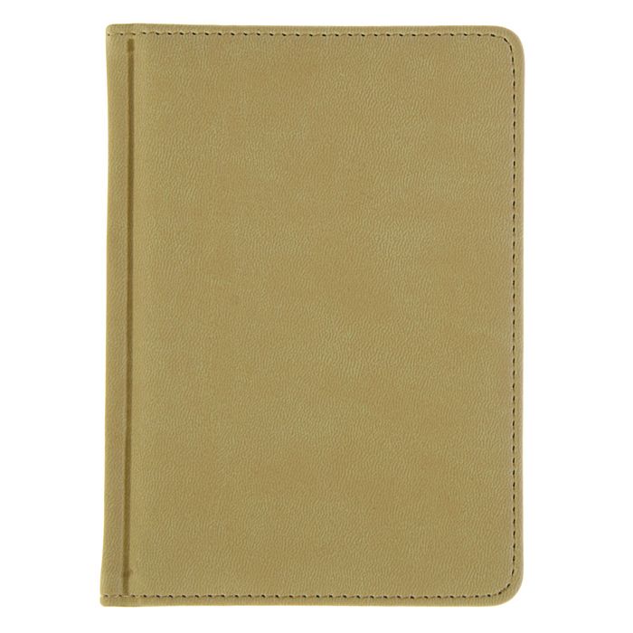 Ежедневник недатированный А6, 136 листов Velvet, искусственная кожа, бежевый