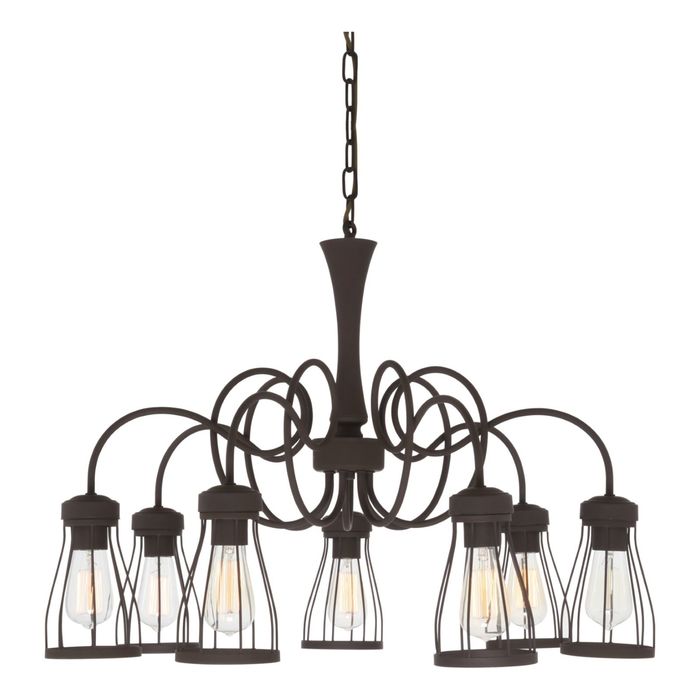 Люстра 1423-7P "Workshop" 7xE27 60W коричневый 76x76x50 см