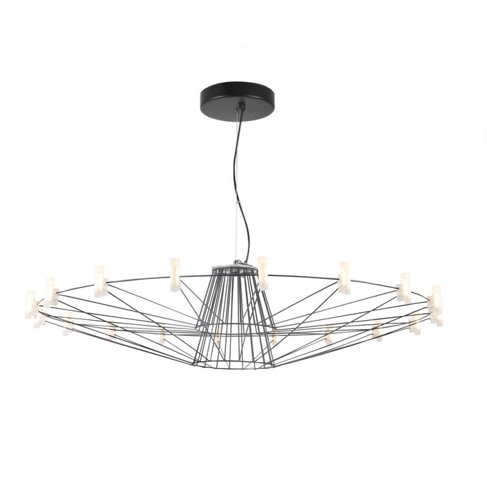 Люстра 1638-18P "Salute" 18xLED  36W черный 102x102x27 см