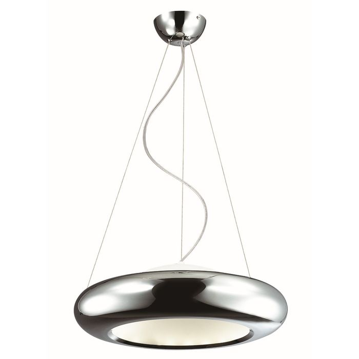 Люстра подвес 1527-28P "Kreise" 1xLED 28W, 12V, 4000K хром 45x45x20 см