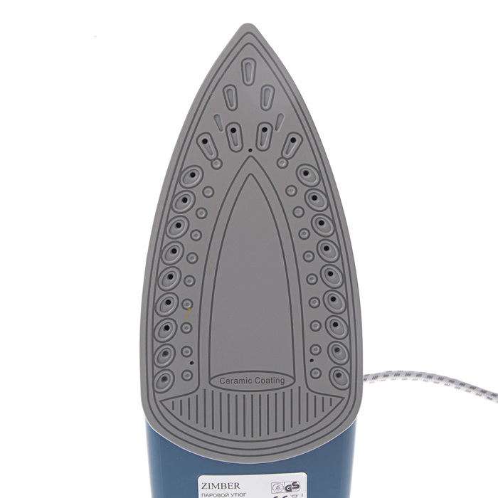 Утюг ZIMBER ZM-11001, 2200 Вт, керамическая подошва, синий