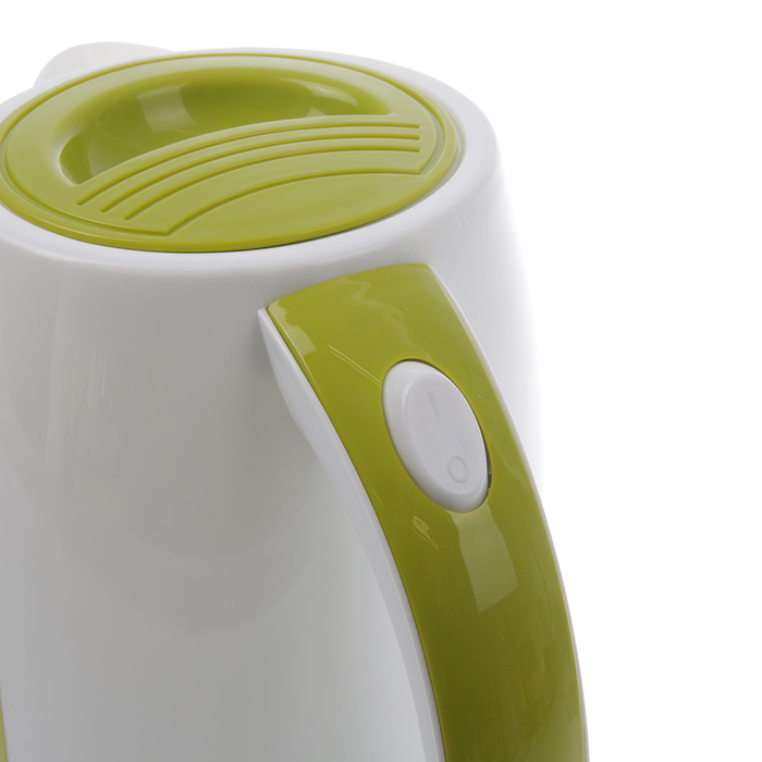 Чайник ZIMBER ZM-10846, 2200 Вт, дисковый нагреватель, 1.7 л, белый-зеленый