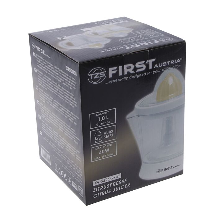 Соковыжималка для цитрусовых FIRST FA-5225-2-WI, 40 Вт, 1 л, белый