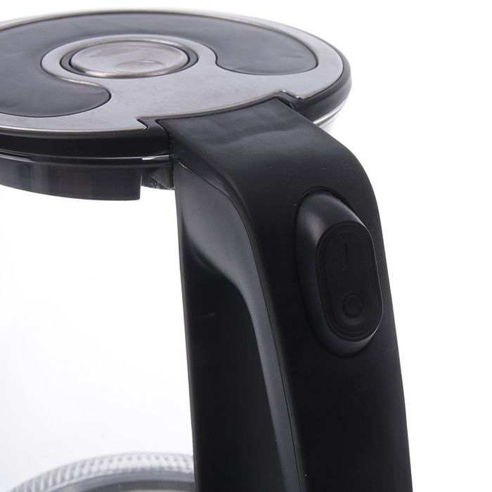 Чайник FIRST FA-5406-5, 2200 Вт, стеклянный, 1.7 л, подсветка, черный