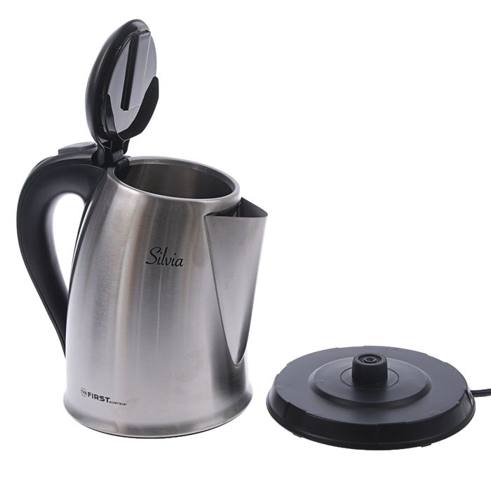 Чайник FIRST FA-5410, 2200 Вт, 1.7 л, серебристый / черный 2790080
