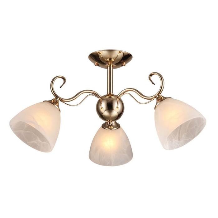 Люстра MD.1376-3-S FGD "Мэри" 3x60W E27 французское золото 60х60х29 см