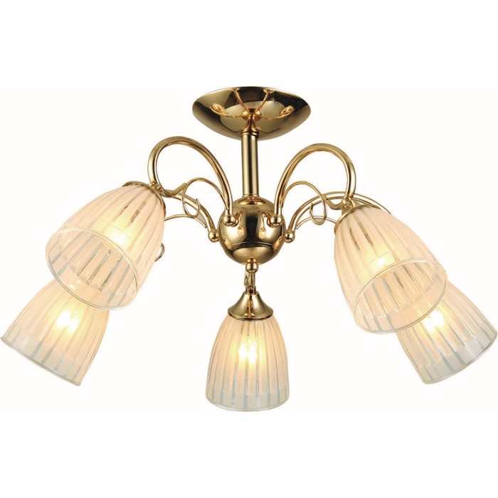 Люстра MD.1123-5-S FGD "Мэйди" 5x60W E27 французское золото 62,5х62,5х28 см