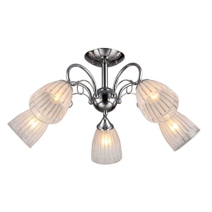 Люстра MD.1123-5-S CH "Мэйди" 5x60W E27 хром 62,5х62,5х28 см