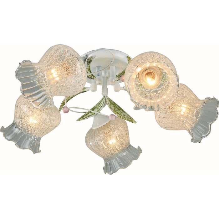 Люстра MD.1669-5-S WH "Мэйси" 5x60W E27 белый 56х56х21 см