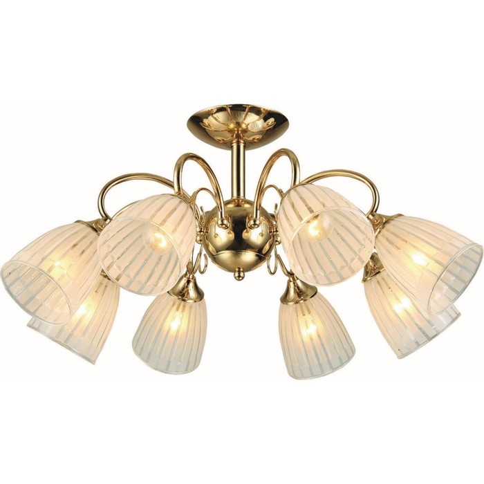 Люстра MD.1123-8-S FGD "Мэйди" 8x60W E27 французское золото 64,5х64,5х29 см