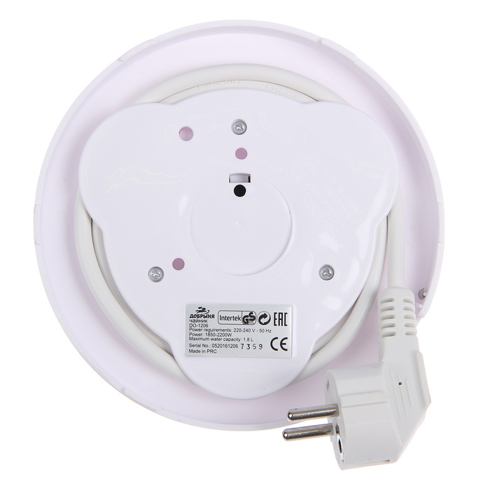 Чайник "Добрыня" DO-1206, 1.8 л, 2200 Вт, белый