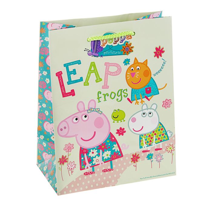 Пакет подарочный "Весна Пеппы", 23 х 18 х 10 см, Peppa Pig
