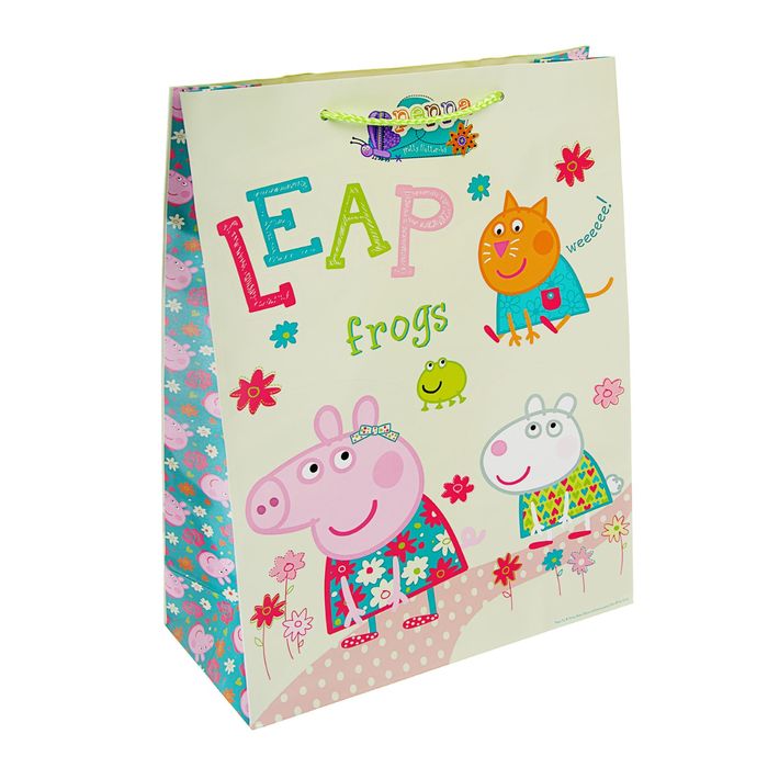 Пакет подарочный "Весна Пеппы", 35 х 25 х 9 см, Peppa Pig
