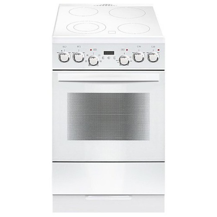 Плита электрическая Gefest 5560-03 0039, 4 конф., 52 л, стеклокерамика, гриль, белая