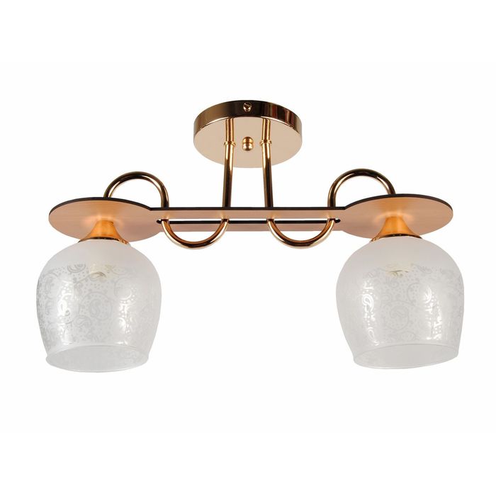 Люстра "Каскад" 1231012 2x60W E14 золото 43x21x16см