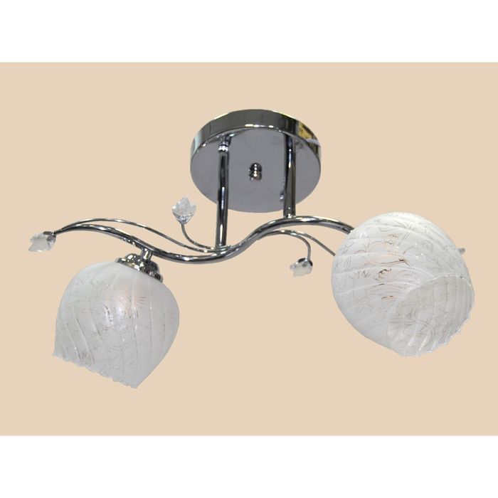 Люстра "Каскад" 128846 2x60W E27 хром 44x16x21см