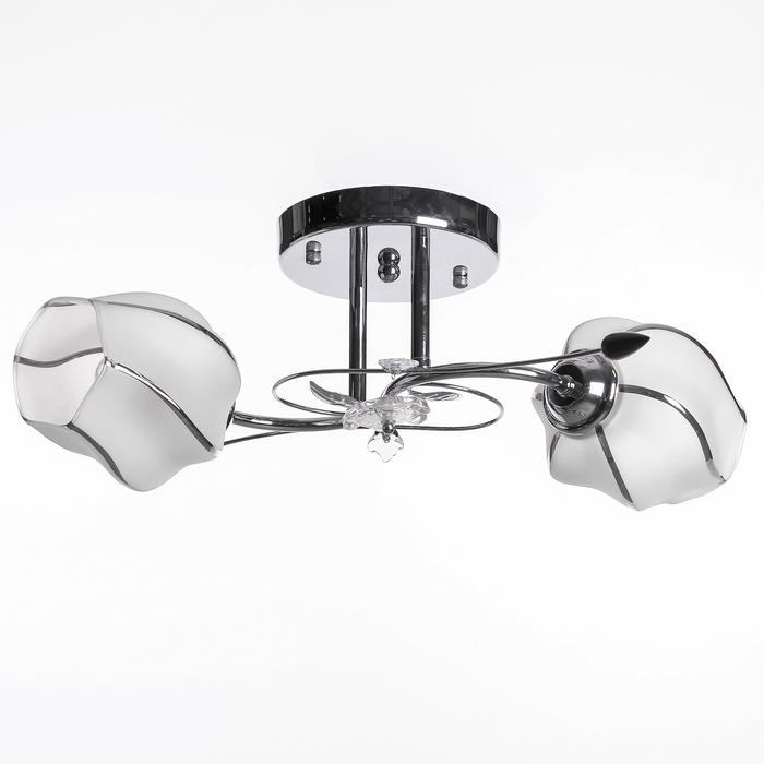 Люстра "Каскад" 128860 2x60W E27 хром 46x15x23см