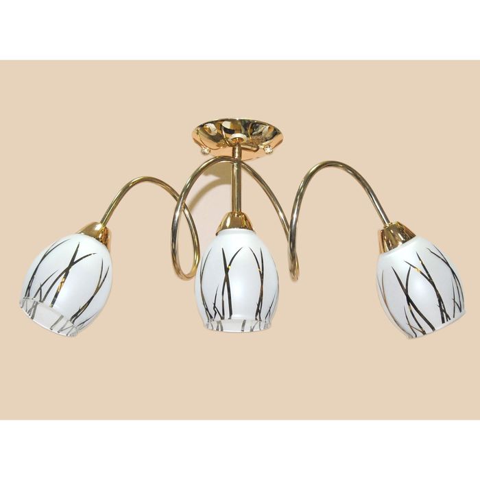 Люстра "Каскад" 138322 3x60W E27 золото 37x31x22см