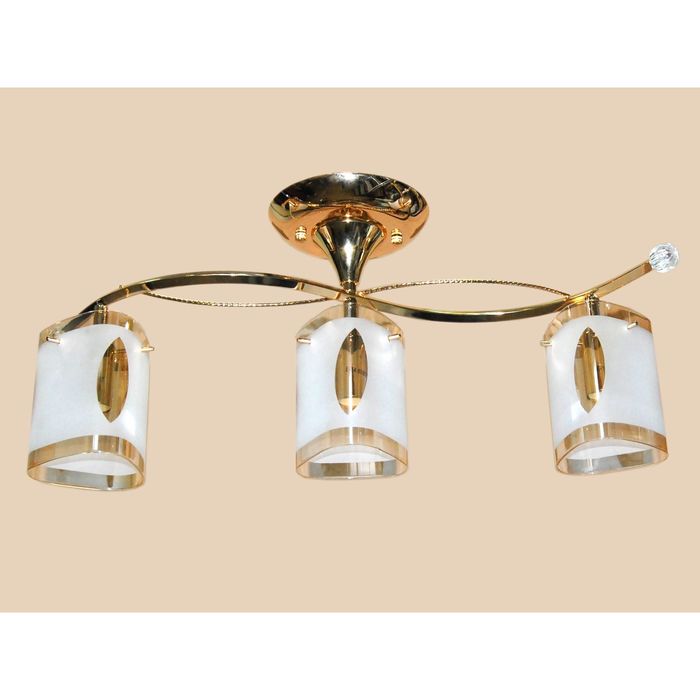 Люстра "Каскад" 138559 3x60W E14 золото 59x23x16см